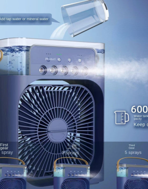 Portable Humidifier Air Cooler Mist Fan Mini Cooler for Home